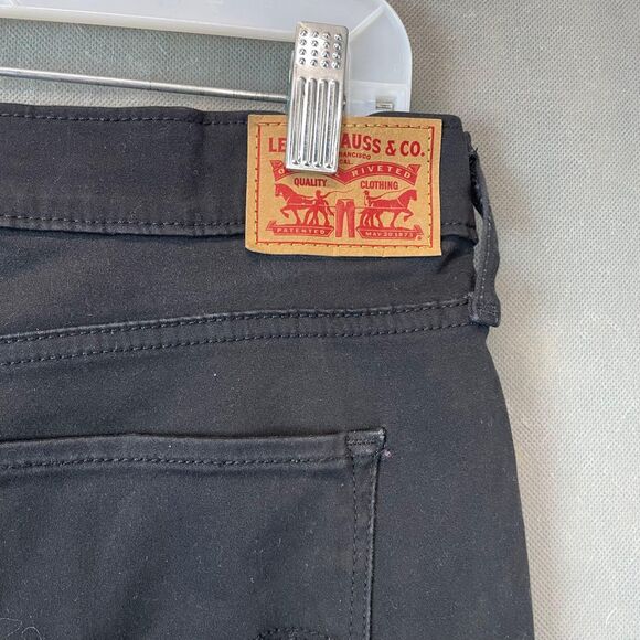 Levi’s 720 Jeans Women's 31 Black Stretch Raw Hem Super Skinny Zip Fly Outdoor - Picture 8 of 13